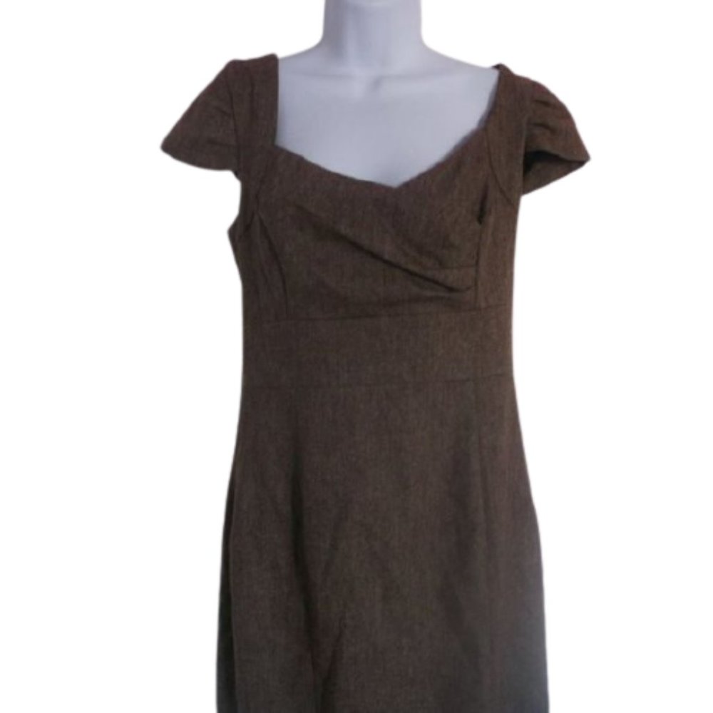 VINTAGE Le Chateau Wool Blend Pencil Dress Large  ---